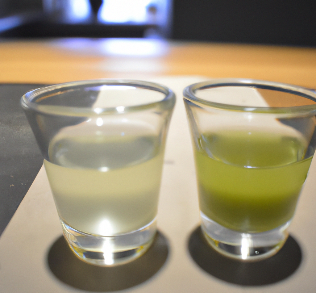 White Tea Shot vs Green Tea Shot